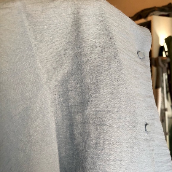 Light Blue Ruffle Sleeve Collared Blouse - Picture 3 of 3